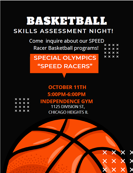 Flyer for parent meeting and skills assessment on October 11, 2024 from 5pm - 6pm at the SPEED Building